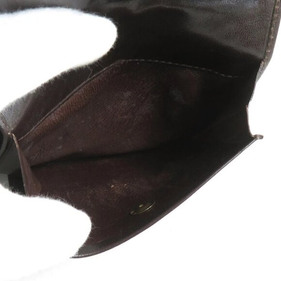 Auth CELINE Bifold Wallet Brown Leather/Goldtone - Picture 5 of 8